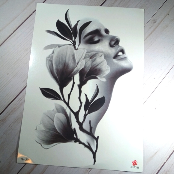 🍉5 for $25* 8" Female/Flower Temporary Tattoo - Picture 4 of 4